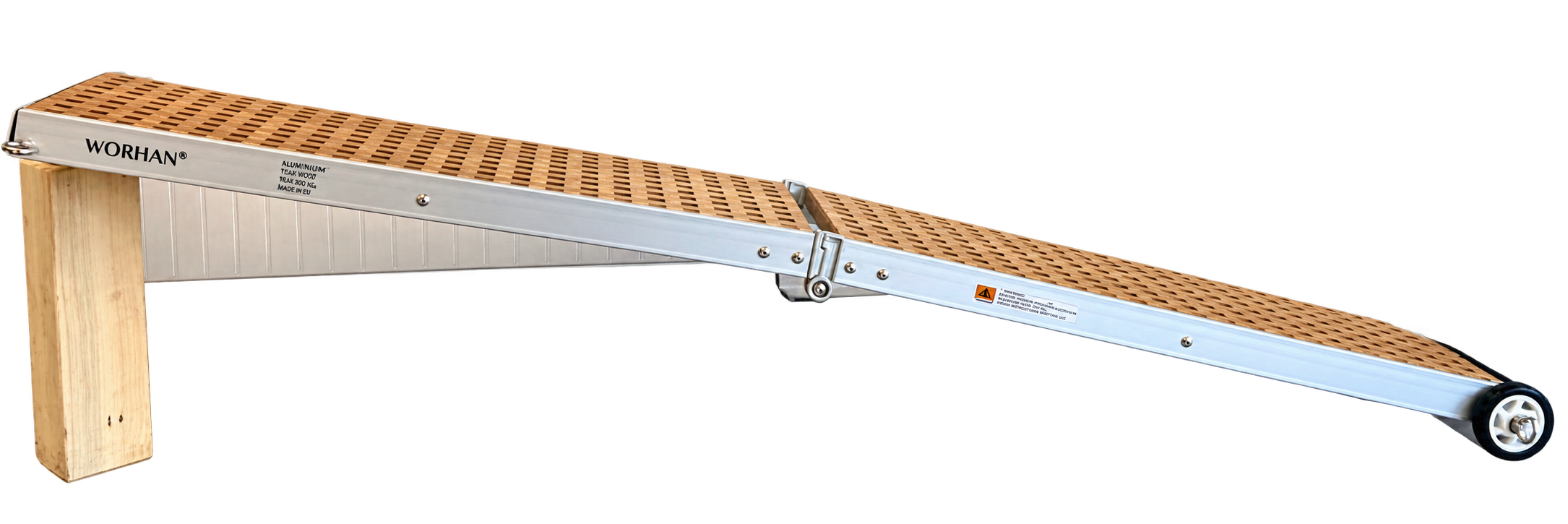 WORHAN HG200 folding aluminum and teak boat access gangway